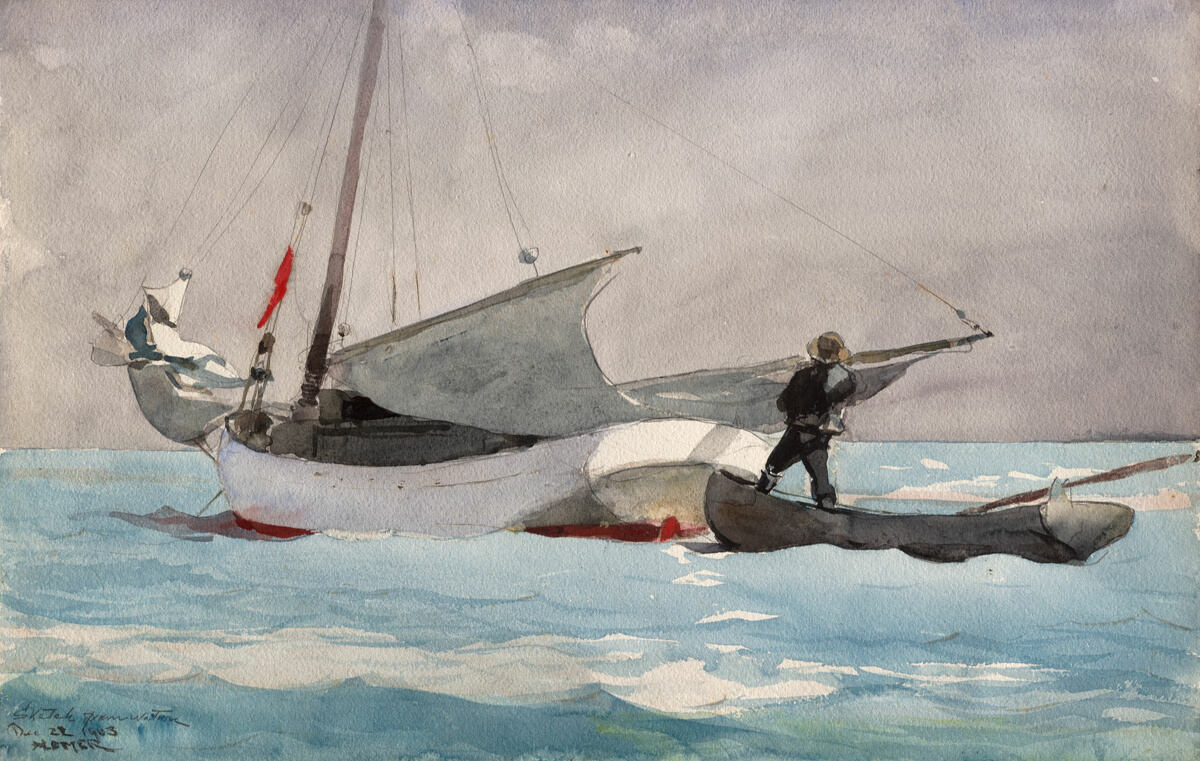 Stowing Sail, Winslow Homer (aquarelle)