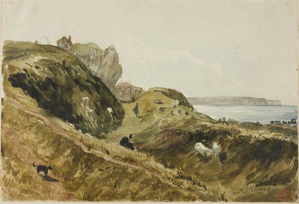 Paul Huet, The Cliffs at Dieppe, vers 1825